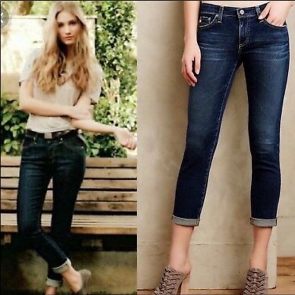 AG Adriano Goldschmied Stevie rollup slim jeans